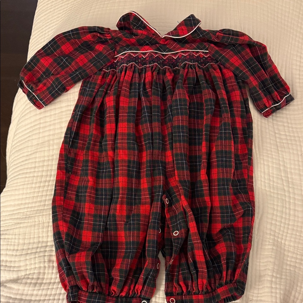 Vintage Plaid Red and Black Kids Bodysuit